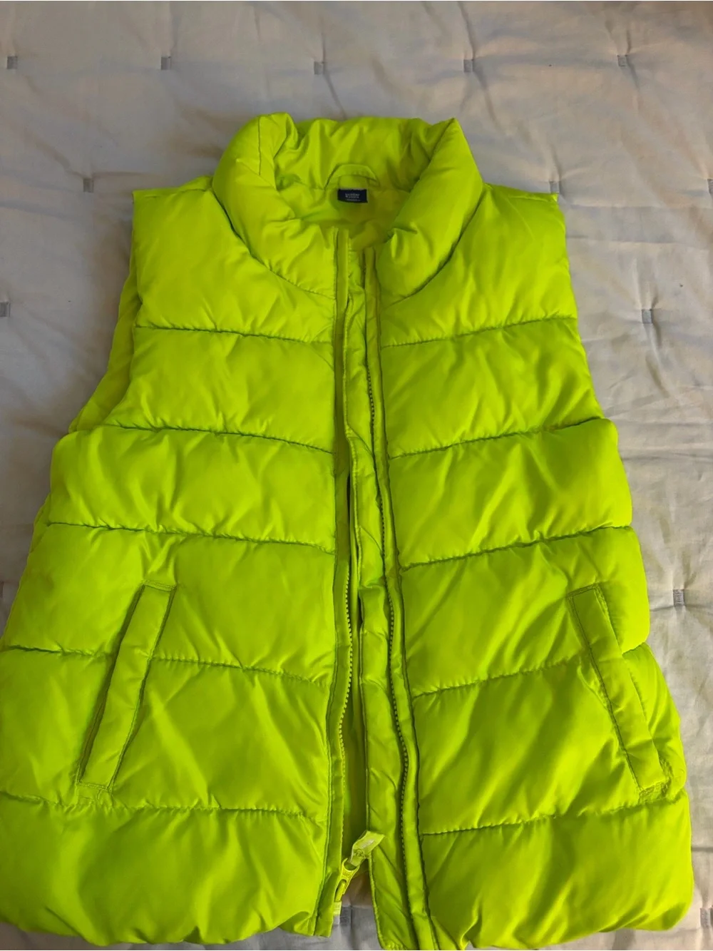 GAP Baby Neon Lime Green Toddler Puffer Vest